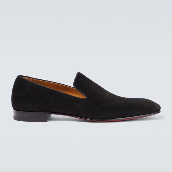 Christian Louboutin Suede Black Slip-Ons - Picture 1 of 7